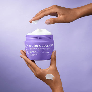 Luseta Biotin Collagen Hair Mask for Dry Damaged Hair 16.9 Oz Strengthening Thickening Treatment for Hair Growth Deep Conditioning Hair Treatment