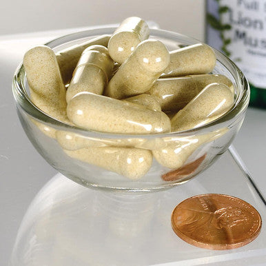 Swanson Lion's Mane Mushroom Capsules - 500 mg Each 60 Capsules - Herbal Supplement Supporting Cognitive Function