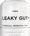 Amen Leaky Gut Supplement - Advanced Formula With Bioavailable L Glutamine, Zinc, Turmeric, Dgl Licorice Root - Marshmallow Root - Probiotics & Fermented Prebiotics - Vegan, Non-Gmo - 90 Capsules