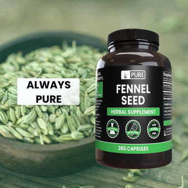PURE ORIGINAL INGREDIENTS Fennel Seed (365 Capsules), No Magnesium Or Rice Fillers, Always Pure, Lab Verified
