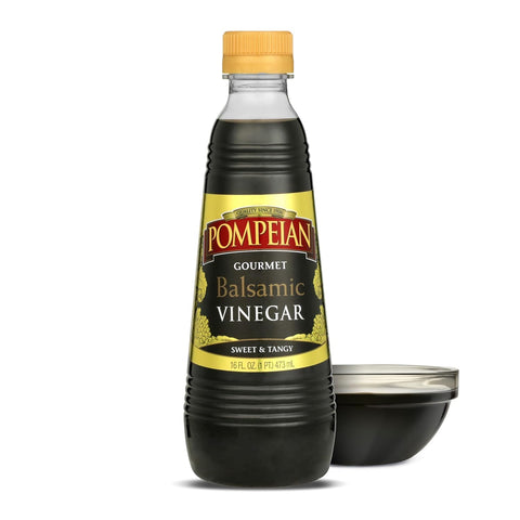 Pompeian Gourmet Balsamic Vinegar - 16 fl oz | Vinegar for Cooking - Sweet and Tangy Flavor for Salad Dressings, Marinades, and Sauces