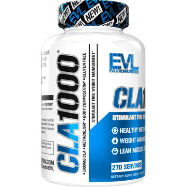 Evlution Nutrition CLA 1000, Conjugated Linoleic Acid, Weight Loss Supplement, Metabolism Support, Stimulant- (270 Servings)