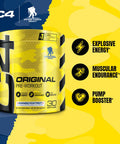C4 Original Pre Workout Powder Mango Foxtrot Sugar Free Preworkout Energy for Men & Women 150mg Caffeine + Beta Alanine + Creatine - 30 Servings