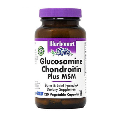 Bluebonnet Nutrition Glucosamine Chondroitin Plus MSM Supplement, Soy-Free, Gluten-Free, Non-GMO, Dairy-Free, 120 Count