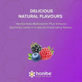 Honibe Kids Multivitamin Gummies Plus Immune Boost Honey-Based Vitamins Made in Canada Children's Chewable Gummy Vitamins 70 gummies