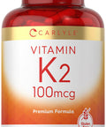 Carlyle Vitamin K2 Supplement 100 Mcg | K2 Mk-4 | 240 Capsules | Non-Gmo & Gluten Free