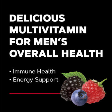 Gnc Mega Men Gummy Multivitamin Supports Energy Metabolism And Immune System Gluten Free Mixed Berry 120 Gummies