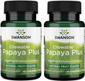 Swanson Chewable Papaya Plus 90 Chwbls Enzyme (2 Pack)