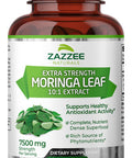 Zazzee Organic Moringa Oleifera 10:1 Extract, 7500 Mg Strength, 100% Pure Superfood, 180 Vegan Capsules, Concentrated And Standar