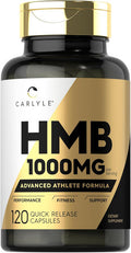 Carlyle HMB Supplement | 1000 mg | 120 Capsules | Non-GMO and Gluten Advanced Athlete Formula