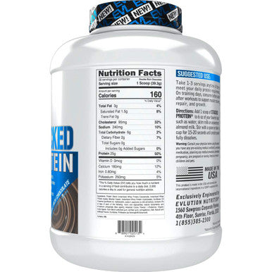 Evlution Nutrition Stacked Protein Protein Powder with 25 Grams of Protein, 6 Grams of BCAAs and 5 Grams of Glutamine (Double Rich Chocolate, 5 LB)