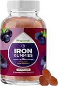 Natural Multivitamin Iron Gummies for Adults Adult Gummy Vitamins with Iron and Energy Boost B Complex Vitamins Gummy Supplement and Mental Clarity Focus Multivitamin