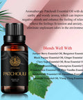 Patchouli Oil for Diffuser, 30ml Therapeutic Grade Patchouli Essential Oil for Diffuser, 100% Pure Patchouli Essential Oil for Humidifier, 1oz Essential Oil Patchouli Fragrance for Massage