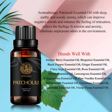 Patchouli Oil for Diffuser, 30ml Therapeutic Grade Patchouli Essential Oil for Diffuser, 100% Pure Patchouli Essential Oil for Humidifier, 1oz Essential Oil Patchouli Fragrance for Massage