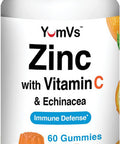 Zinc Vitamin C And Echinacea Gummies For Adults And Kids By Yumvs Chewable Gummy - Vegetarian, Halal, Kosher Orange Flavor - 60 Count