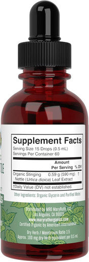Maryruth Organics Stinging Nettle Leaf Extract | Detox Supplement Herbal Drops | USDA Organic | Vegan | Non-GMO | Gluten | 1 Fluid Oz
