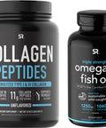 Sports Research Collagen Peptides 32oz Omega3 Fish Oil 90ct Bundle