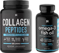 Sports Research Collagen Peptides 32oz Omega3 Fish Oil 90ct Bundle