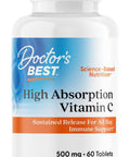 DoctorS Best High Absorption Vitamin C 500Mg With Bioflavonoids Vegan Vit C Supplement For Women and Men PurewayC Ascorbic Acid Immune Health Support Sustained Release Gluten 60 Tablets