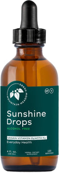 Mountain Meadow Herbs Sunshine Drops Vegan Vitamin D3 Booster for Healthy Bones and Teeth Ideal Winter Supplement Tincture 2oz