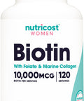 Nutricost Biotin for Women 10,000mcg 120 Capsules