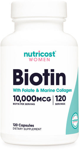 Nutricost Biotin for Women 10,000mcg 120 Capsules