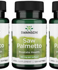 Swanson Saw Palmetto Men Prostate Health Hormone Support Urinary Health 160 Milligrams 120 Sgels (3 Pack)