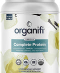 Organifi Complete Protein Vanilla Flavor - Organic Vegan Plant Based Protein Powder With Digestive Enzymes - 30 Day Supply - No Soy, Dairy, Or Gluten
