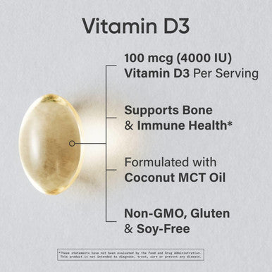 Sports Research Vitamin D3 4000 Iu With Coconut Mct Oil - Double Strength Vitamin D Supplement - Non-Gmo Verified, Gluten & Soy ÃƒÂ¢Ã¢â€šÂ¬Ã¢â‚¬Å“ 100Mcg, 360 Liquid Softgels