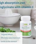 High Absorption Chelated Iron Bisglycinate 20mg with Vitamin C, Gentle Iron, Targeted Release, One Daily, Vegan, 180 Tablets, by Igennus