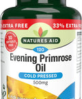 Natures Aid Evening Primrose Oil 500 mg 120 Softgels (Pure Cold Pressed Evening Primrose Oil Omega-6 Gamma Linolenic Acid Made in the UK)