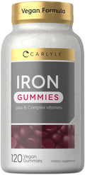 Carlyle Iron Gummies | Plus B-Complex Vitamins | 120 Count | Vegan, Non-Gmo, And Gluten Free Supplement For S