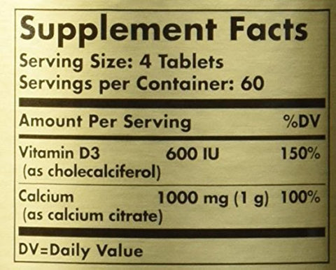 Solgar Calcium Citrate With Vitamin D
