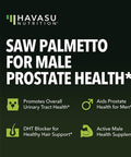 Saw Palmetto For Men Prostate Health Supplement To Promote Urinary Tract Function - 500Mg Per Serving - 100 Count - Dht Blocker Hair Vitamin - Vegan, Non-Gmo Capsules, Over 3 Month Supply