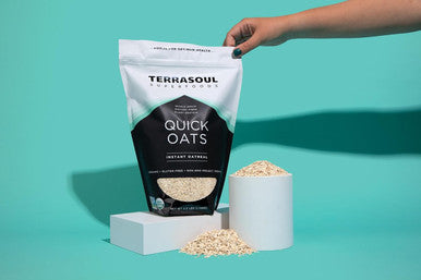 Terrasoul Superfoods Organic Instant Quick Oats 2.5 Lbs Premium Grade Non-GMO Gluten- Breakfast Essential