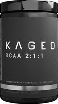 KAGED MUSCLE Fermented BCAA Powder Plant Based Non-GMO Supports Protein Synthesis Vegan Friendly Branched Chain Amino Acids Aminos BCAAs Unflavored 72 Servings 14.1 Ounce