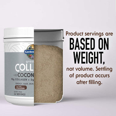 Garden of Life Grass Fed Collagen Coconut Mct Powder - Chocolate 24 Servings Collagen Peptides Powder For Energy Hair Skin Nails Joints Coconut Mcts Probiotics Collagen Protein Powder Supplement