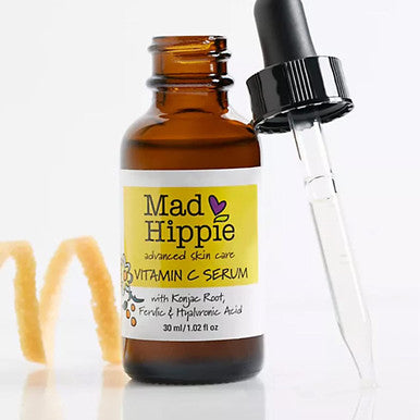 Mad Hippie Vitamin C Serum with Vitamin E, Skin Care Packed with Natural Vegan Active Ingredients, Apply Before Sunscreen or Make Up, For Healthy Glowing Skin, 1.02 Fl. Oz.