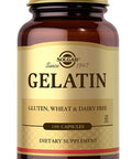 Solgar Gelatin 1680 Mg 100 Capsules - Natural Gelatin - Supports Bone Joint & Skin Health - Gluten Free Dairy Free - 33 Servings