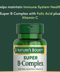 NatureS Bounty Super B Complex With Vitamin C and Folic Acid Immune and Energy Support 150 Tablets Pack Of 2