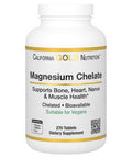 California Gold Nutrition Magnesium Chelate, 210 Mg, 270 Tablets