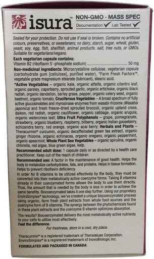 Natural Factors BioCoenzymated Riboflavin 5 Phosphate 50mg 30 VegCaps