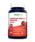 NusaPure American Ginseng 5000 mg - 200 Veggie Capsules (Vegetarian, Non-GMO & Gluten-Free)