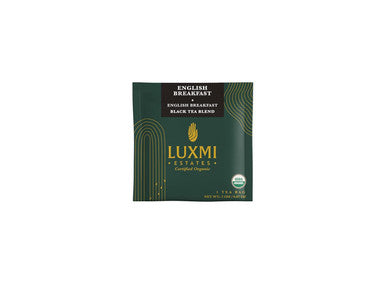 Luxmi Estates - Tale of Two Estates - Organic English Breakfast Tea 90 Tea Bags (15 ct x 6 Pack) | Made with Organic Darjeeling & Assam Tea from India | Smooth Flavorful Robust and Caffeinated