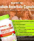 NutriBiotic Sodium Ascorbate Buffered Vitamin C Capsules Vegan NonAcidic and Easier on Digestion Than Ascorbic Acid Essential Immune Support and Antioxidant Supplement Gluten and GMO 100 Ct