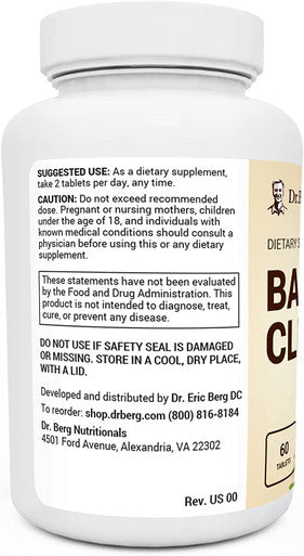 Dr. Berg's Bacti-Cleanse - 8in1 Immune Booster Supplements with Digestive and Inflammation Support Formula - Natural Phytonutrients Minerals and Rich in Antioxidants w/ Vitamin D3 & Zinc - 60 Capsules