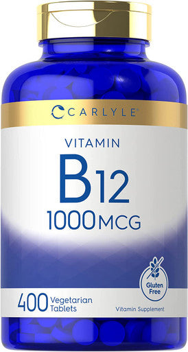 Carlyle Vitamin B12 1000Mcg | 400 Tablets | Vegetarian, Non-Gmo, Gluten Free