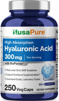 Nusapure Hyaluronic Acid 300Mg 250 Veggie Capsules (Non-Gmo Gluten Free)
