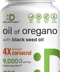 Deal Supplement Oil of Oregano Softgels with Black Seed Oil 9000mg Per Serving 300 Count 30:1 Extract Active Carvacrol & Thymoquinone Antioxidant Immune Health Support Plant Based GMO-