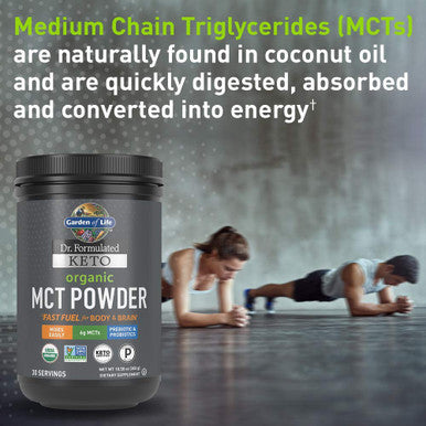 Garden of Life Dr. Formulated Keto Organic Mct Powder - 30 Servings 6G Mcts From Coconuts Plus Prebiotic Fiber & Probiotics Certified Organic Non-Gmo Vegan Gluten Free Ketogenic & Paleo